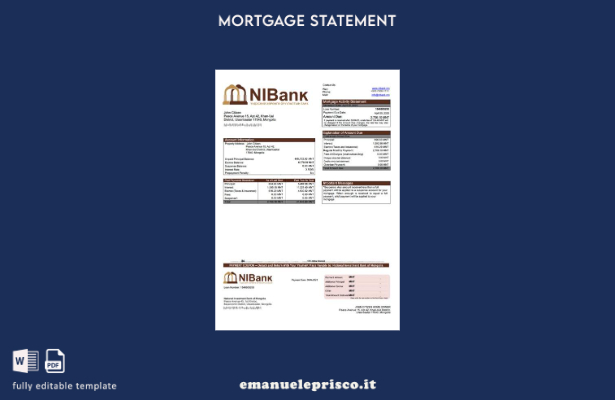 stile verificato Modello di dichiarazione dei mutui della Mongolia National Inve